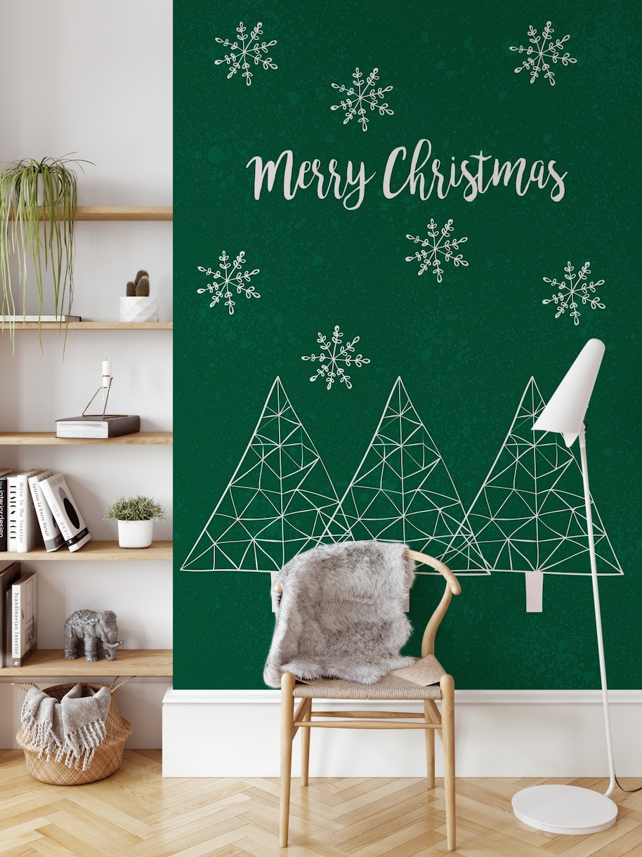 Merry Christmas Green wallpaper