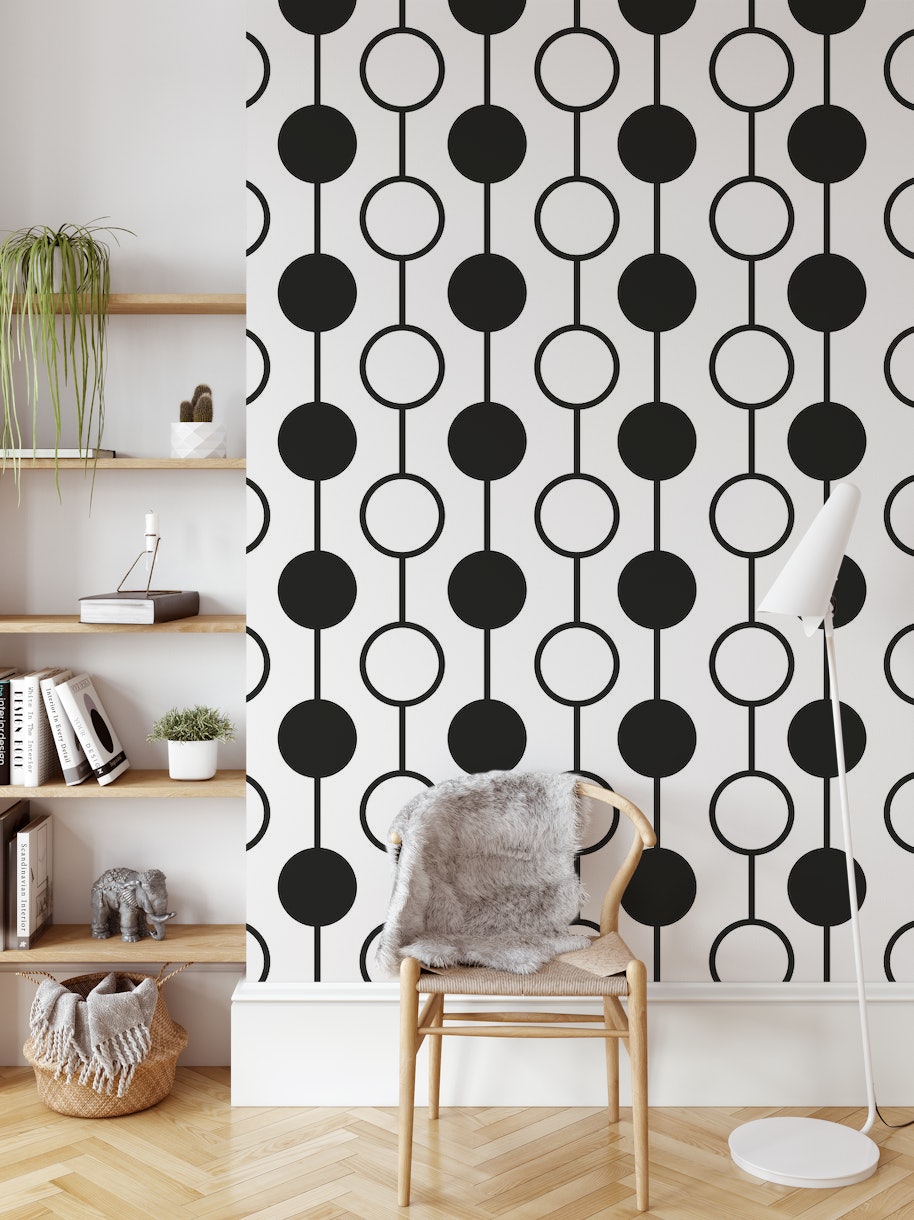 Black White Sphere wallpaper