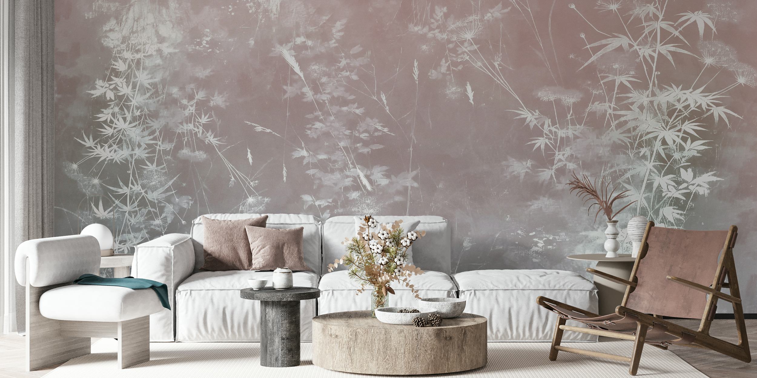 Carta da parati Misty Garden Dream in una stanza