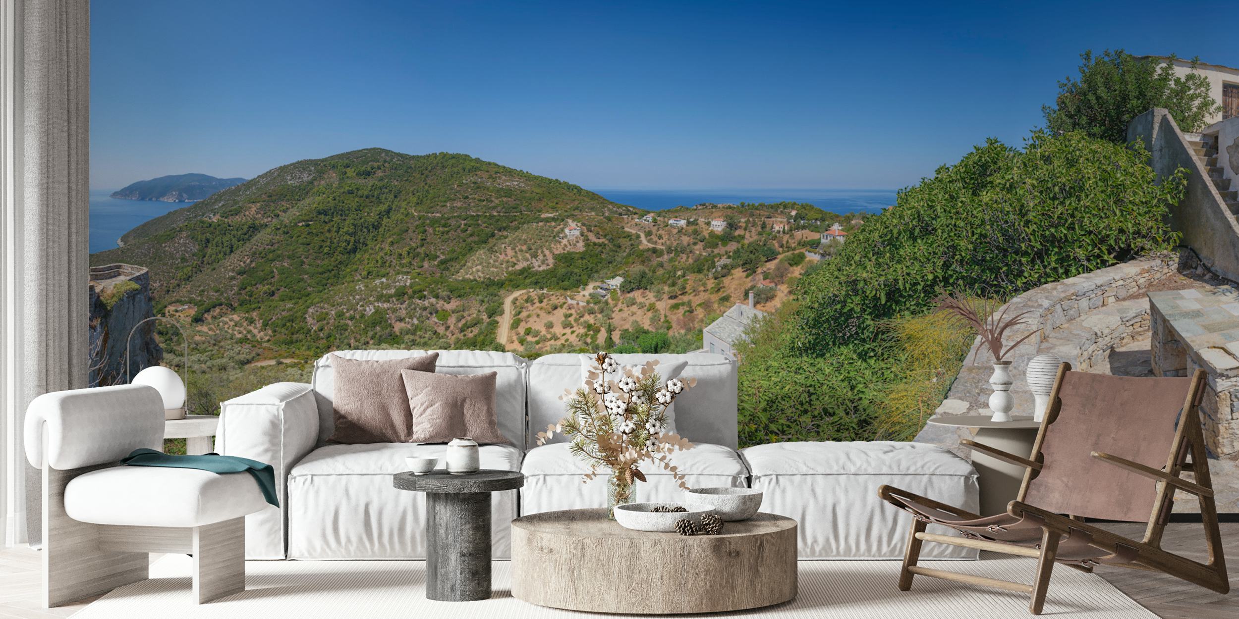 Tapeta Mediterranean Coastal View u sobi