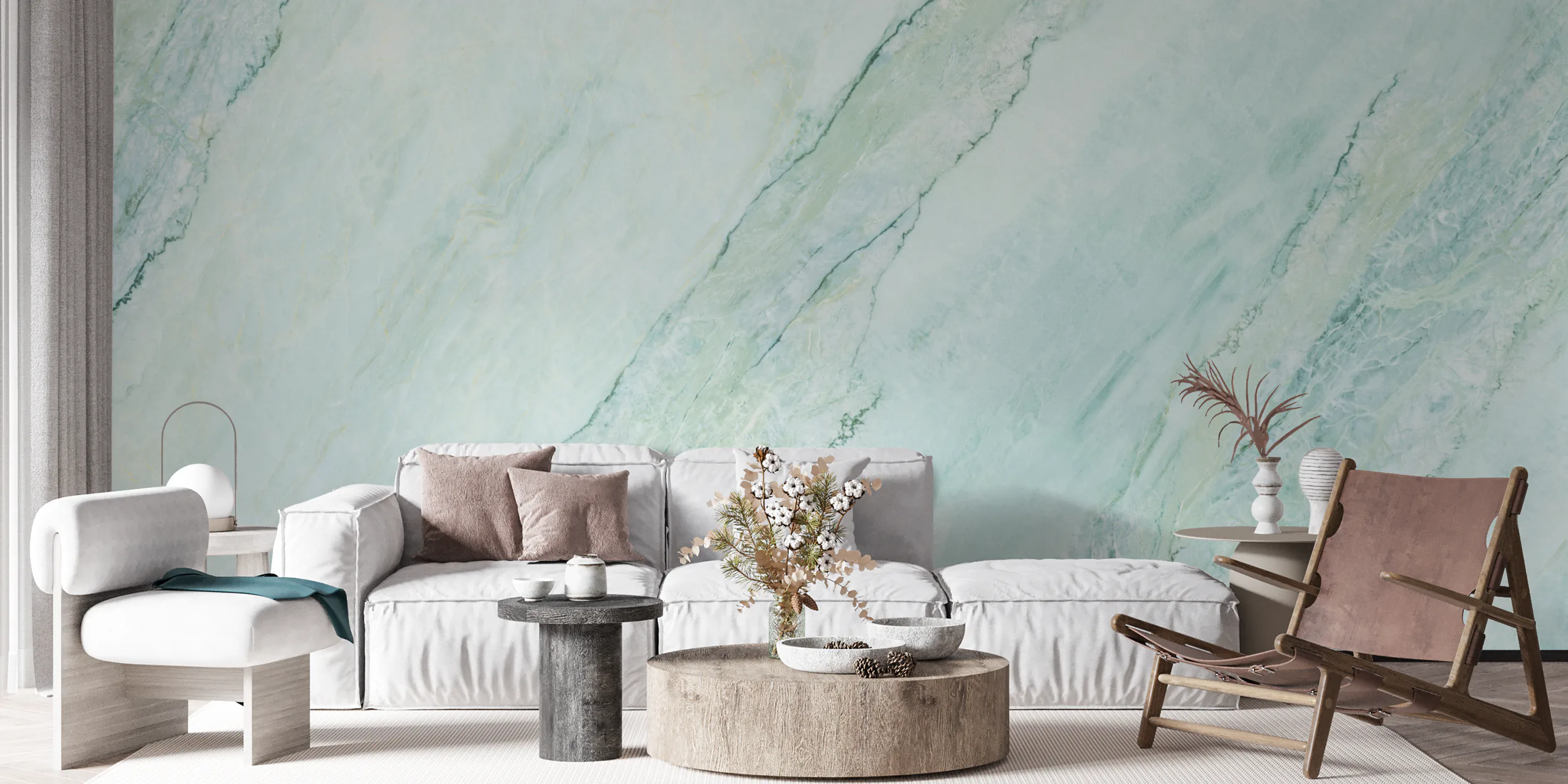 Aqua Verde Onyx Wallpaper