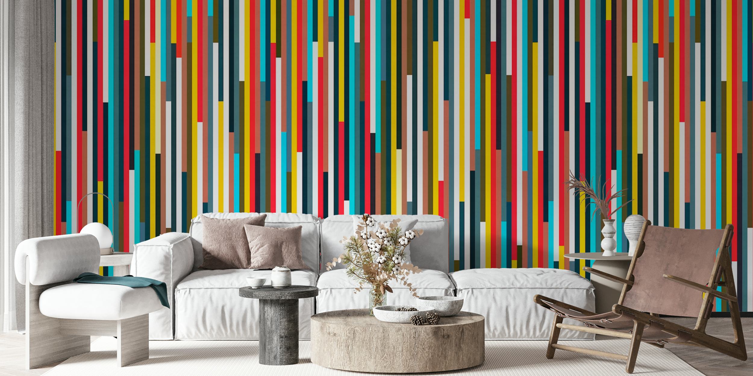 Colored lines 5 tapet i et rum