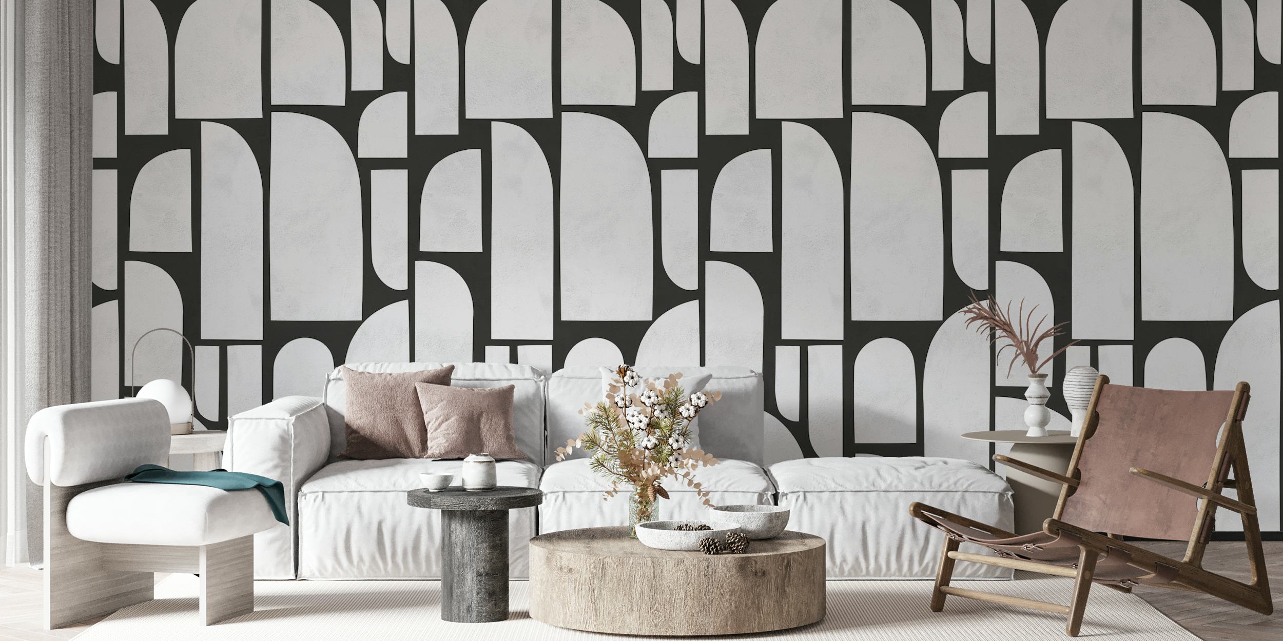 Abstract Arches wallpaper σε έναν σύγχρονο χώρο