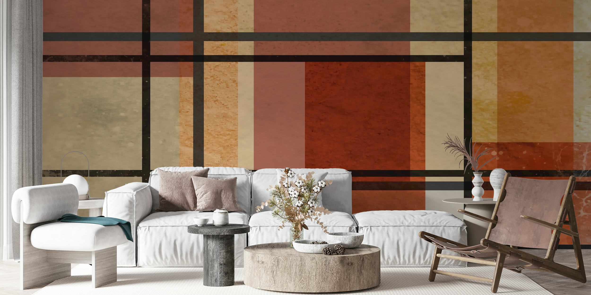 Terra Modernist wallpaper in a room setting