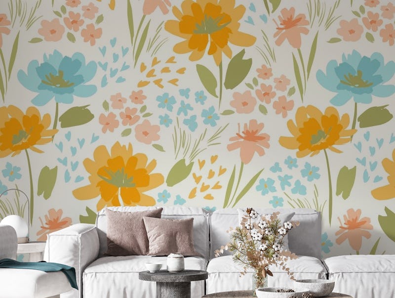 Bright floral pattern