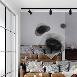 Zen Abstract Art Shapes Grey