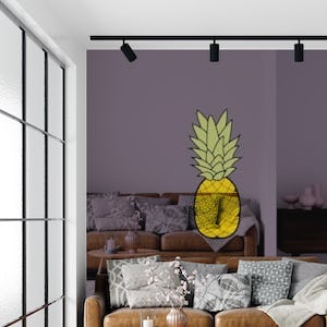 Solid Taupe yellow pineapple