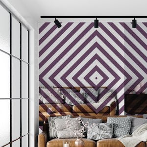 purple white geometric square pattern