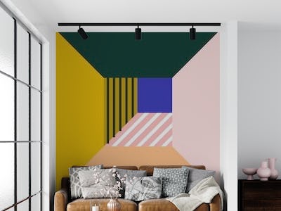 Abstract room with lines