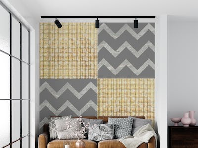 Marble Chevrons And Gold
