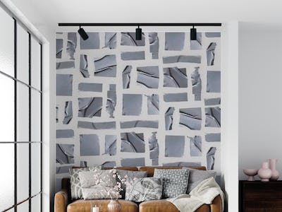 Crazy Silver Tape Wall Art