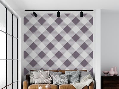 Gingham pattern in white and taupe