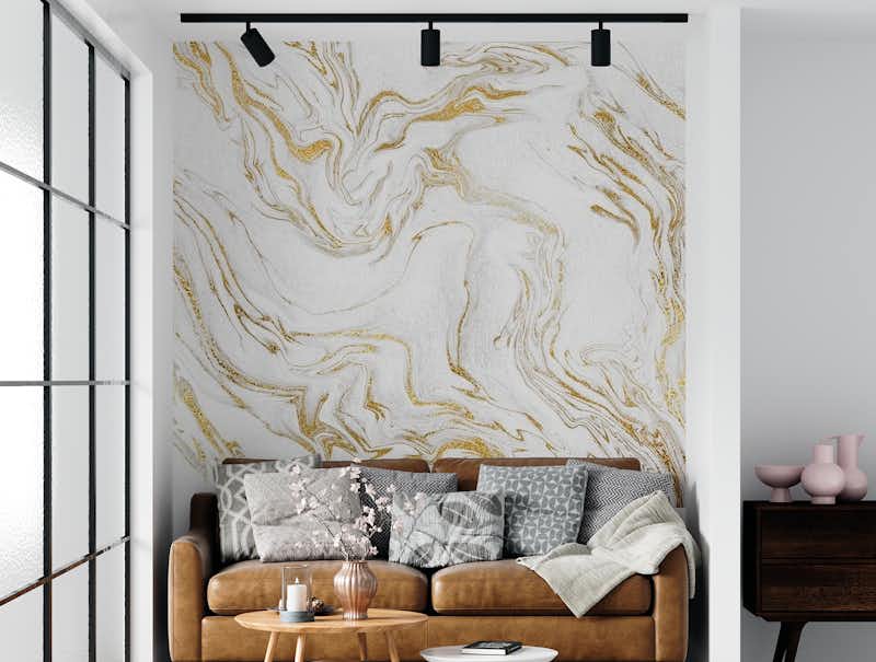Liquid gold marble