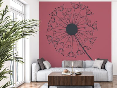 Dark Brick Wall Dandelion