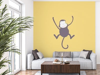 Saffron Wall Art Monkey
