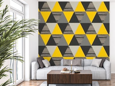 Triangles Yellow Black Grey