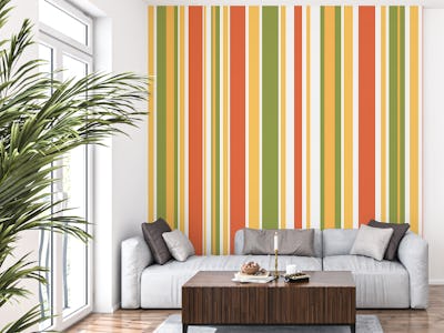Retro Stripes 50s 60s 70s Vertical Pattern