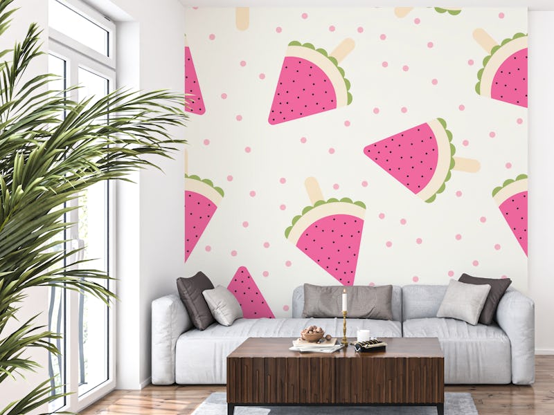 Watermelon Popsicles Dots Pink