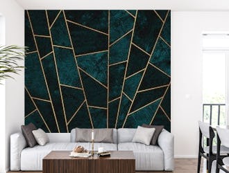 Luxury Teal Abstract Pattern