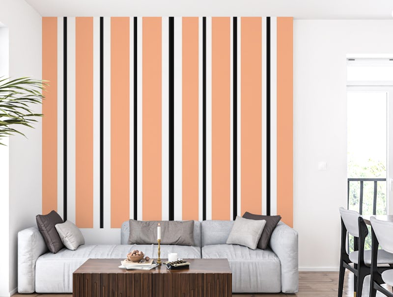 Orange Peach Checkered Pattern