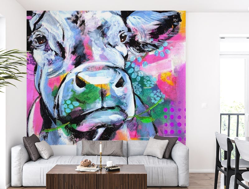 Fancy Cow Colorful Art