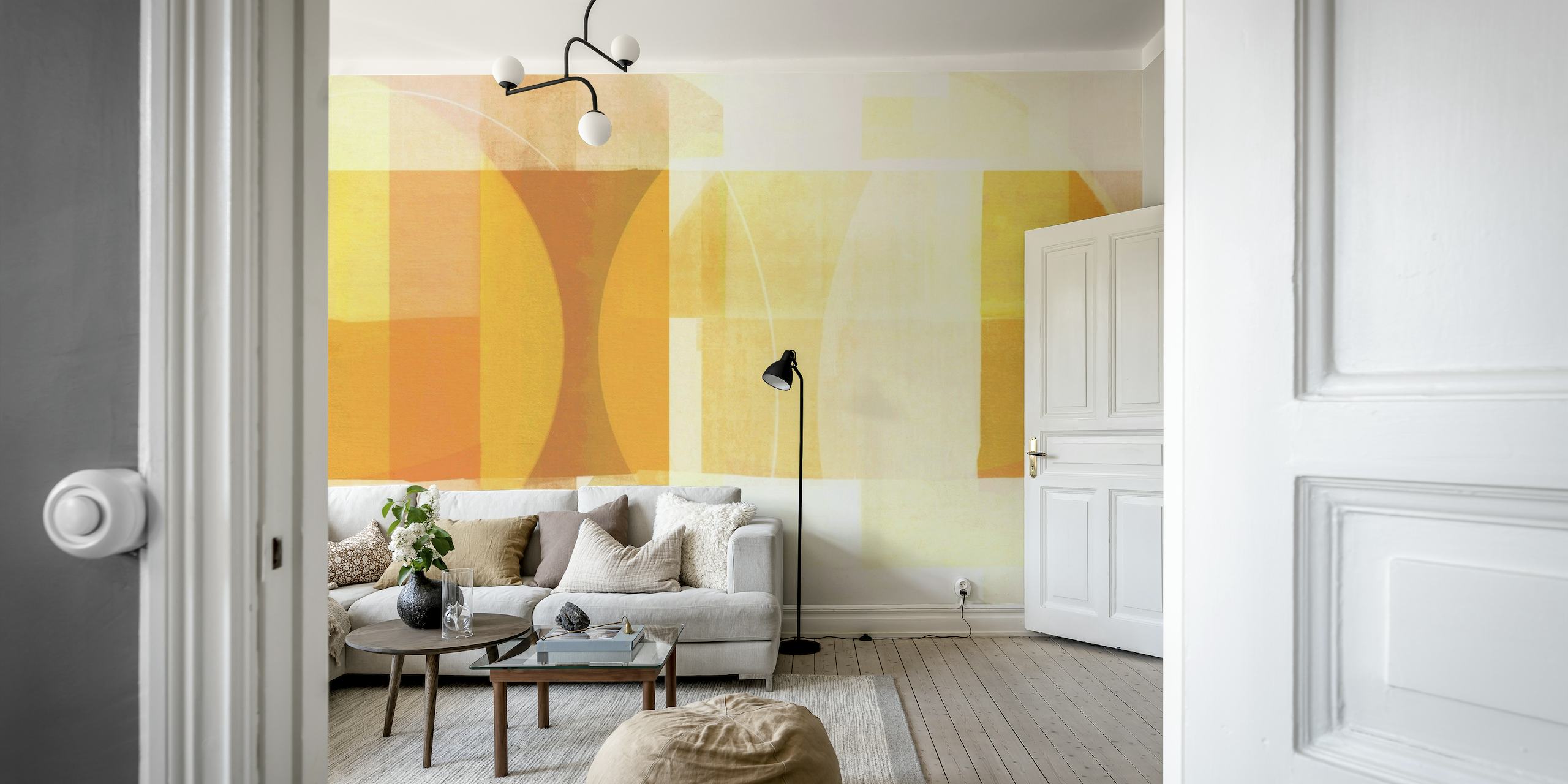 Abstract Mid Century Bauhaus papel de parede