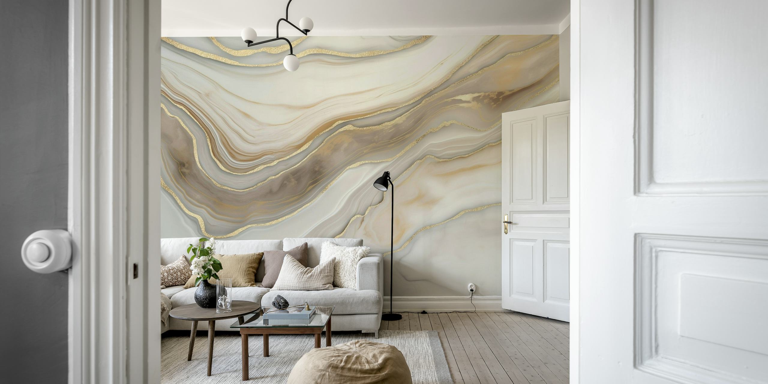 Luxury Marble Chic Decor Trend Ivory Beige tapety