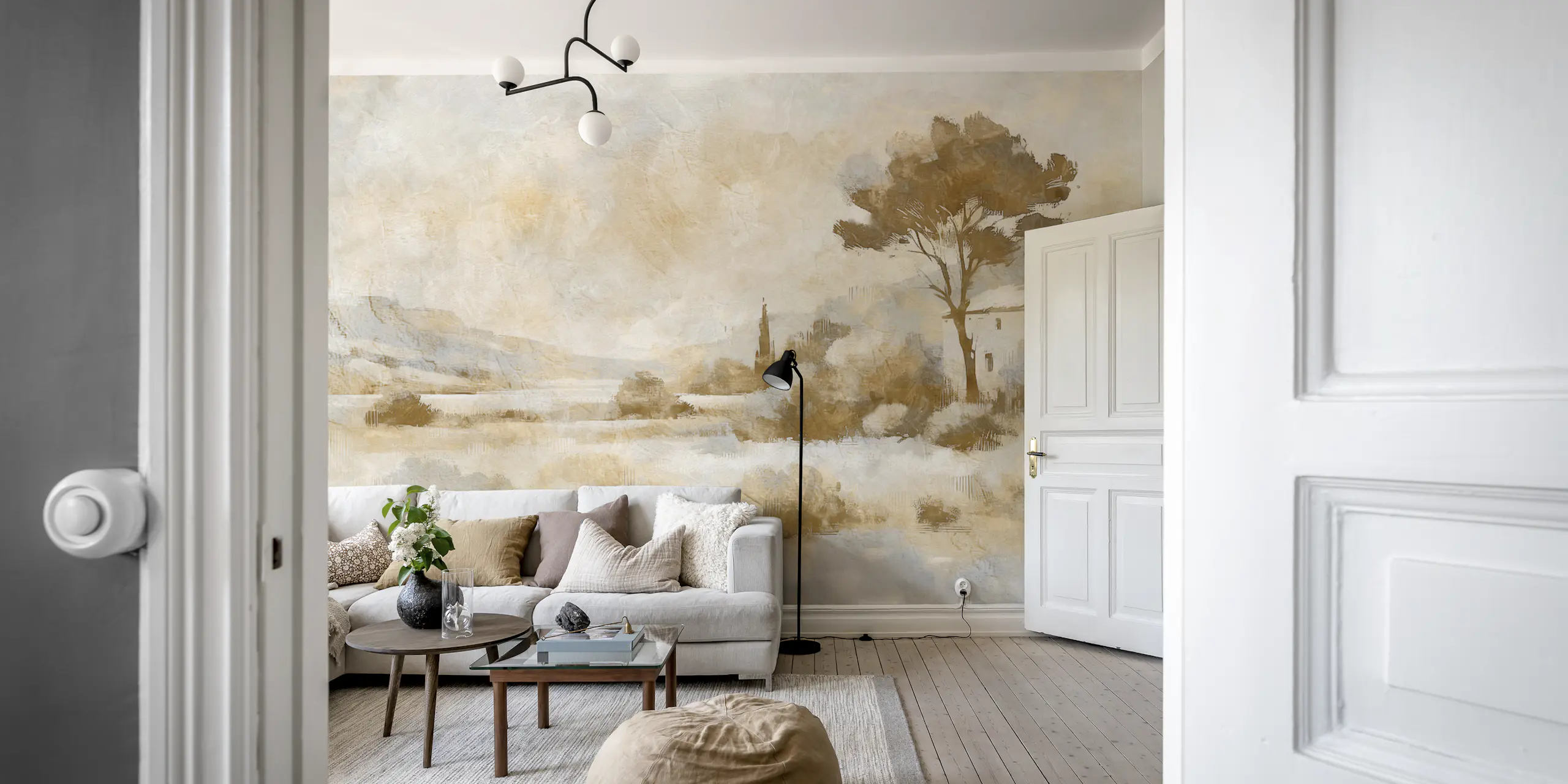 Rustic Countryside Landscape Wallpaper