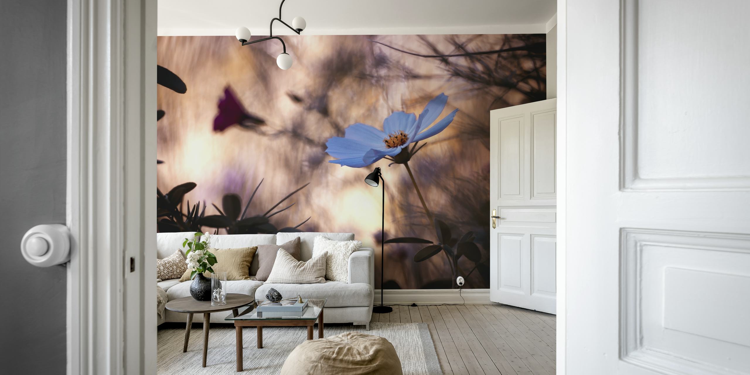 Indifference floral wallpaper design displayed indoors