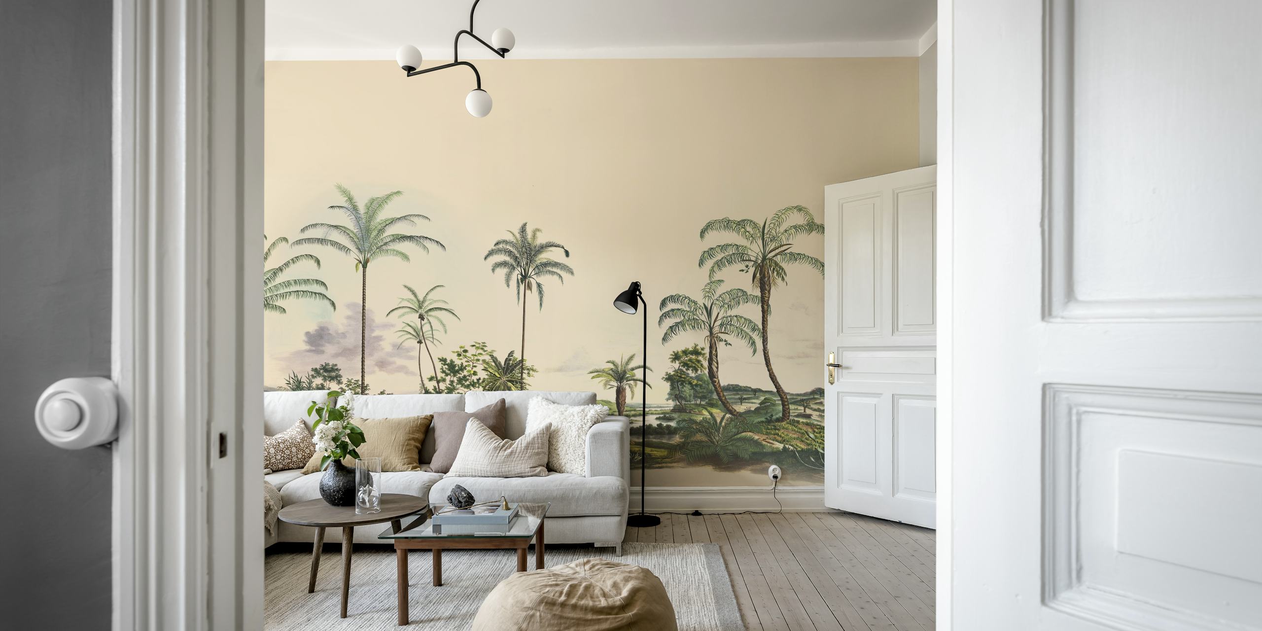 Afrikaanse landschapsbehang met palmen