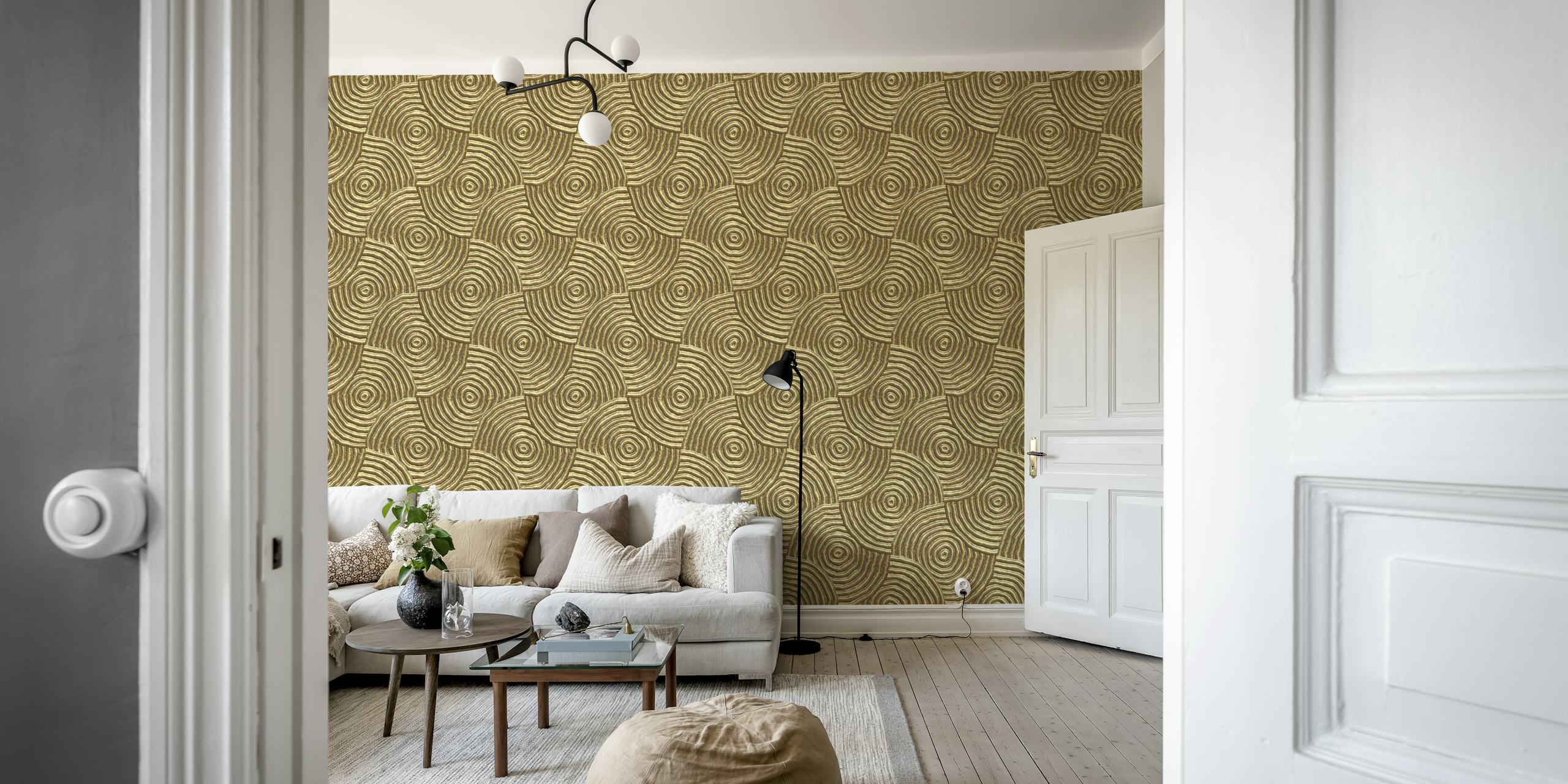Golden Glamour Texture tapet i et rum