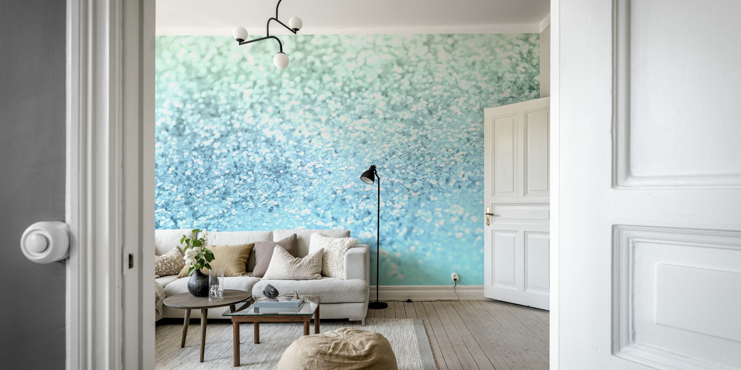 Tapeta w temacie syreny Seafoam Aqua Ocean w pokoju