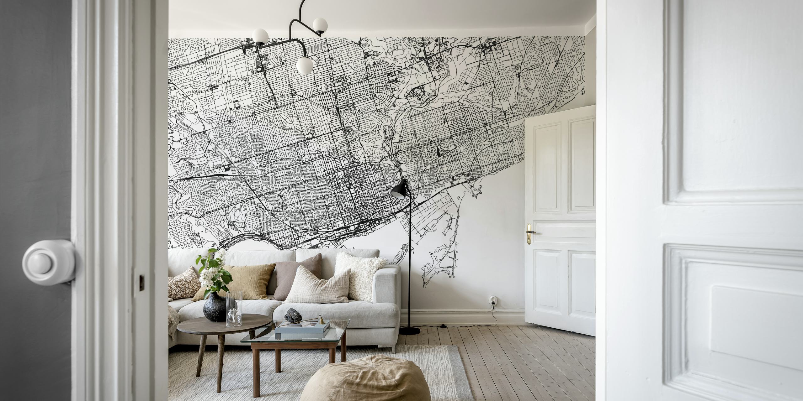Mural de papel de parede Toronto Map altamente detalhado