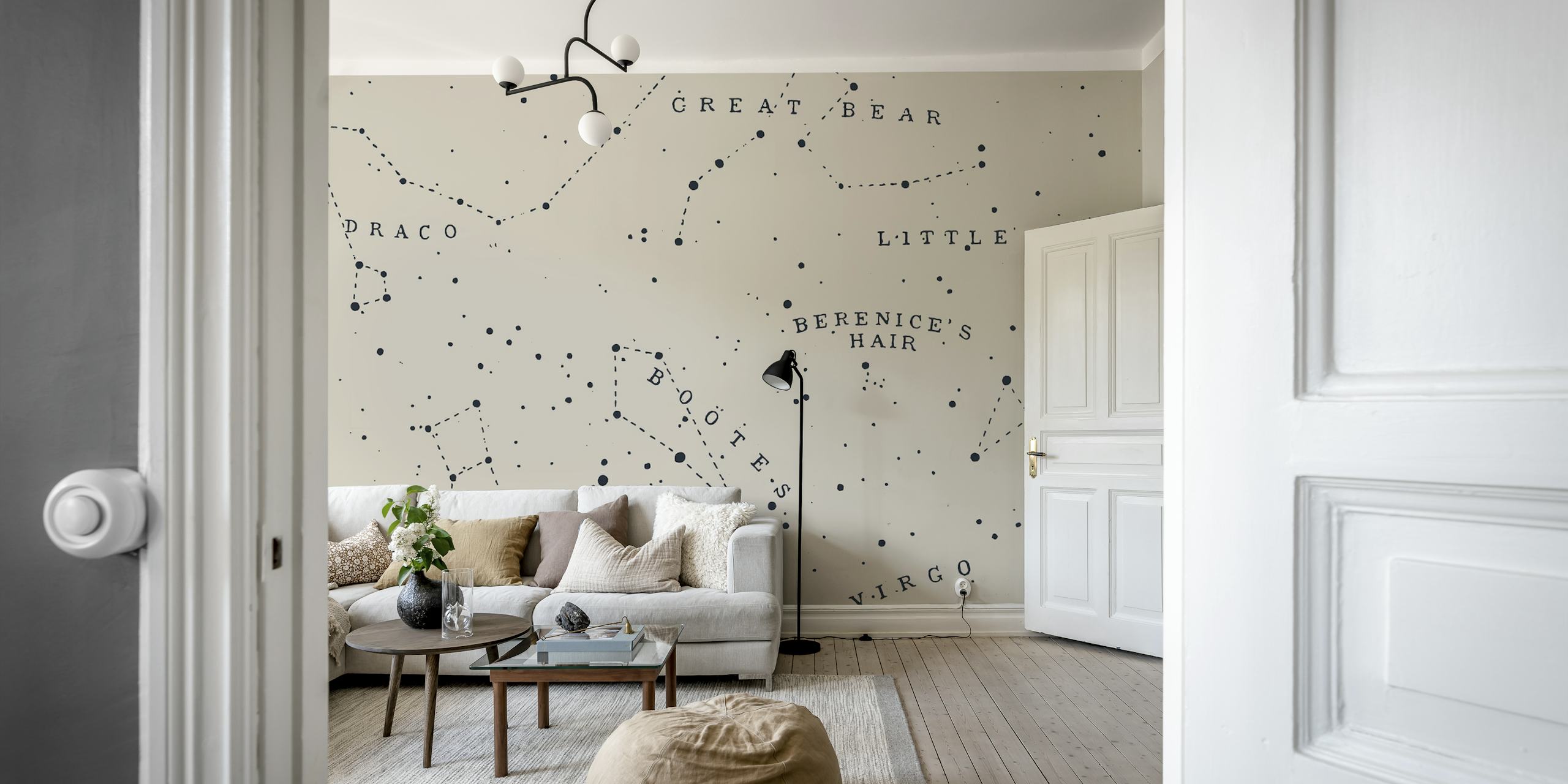 Constellation I - Aster Tapete in einem Zimmer