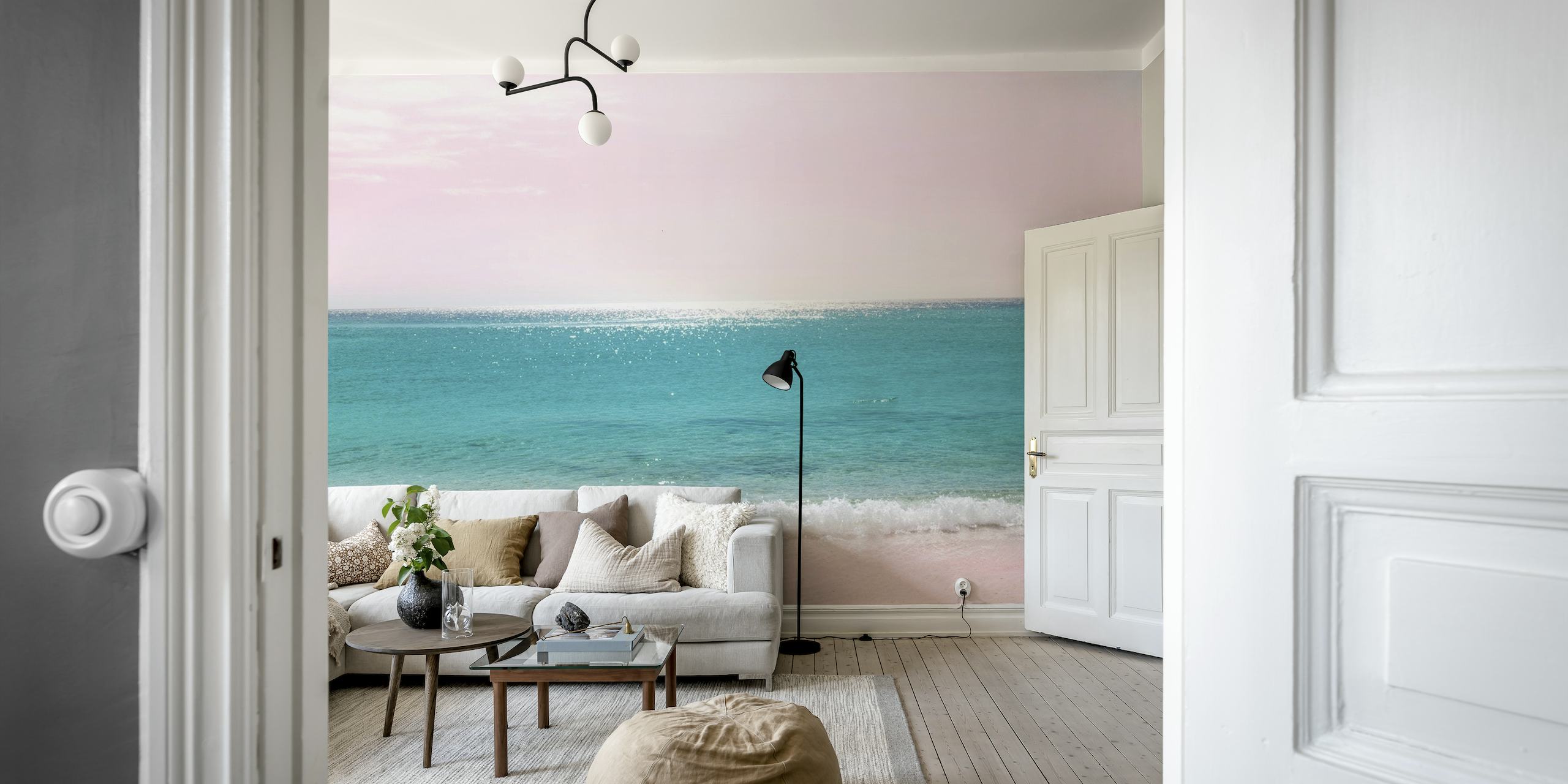 Pastel Ocean Beach Bliss 1 wallpaper