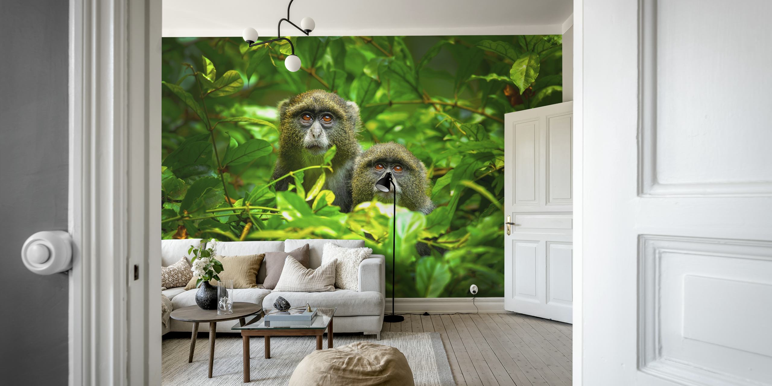 Tapeta Blue Monkey u modernoj sobi