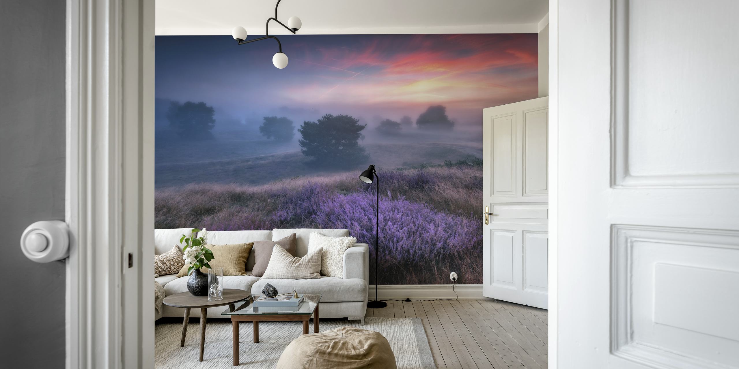 Heather pinta "the colors of heather" en una habitación calmante