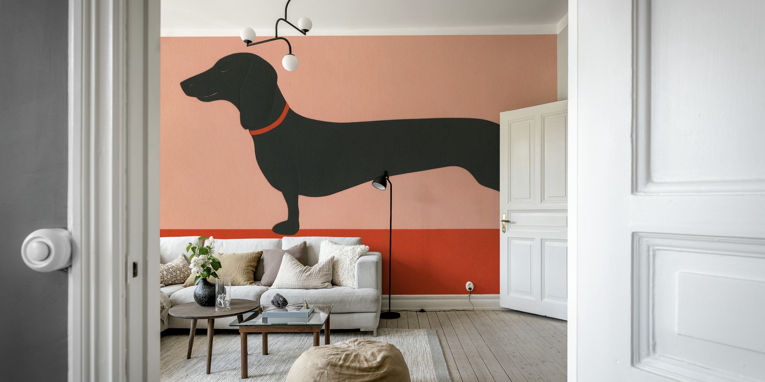 Dachshund Rosi tapeta w salonie