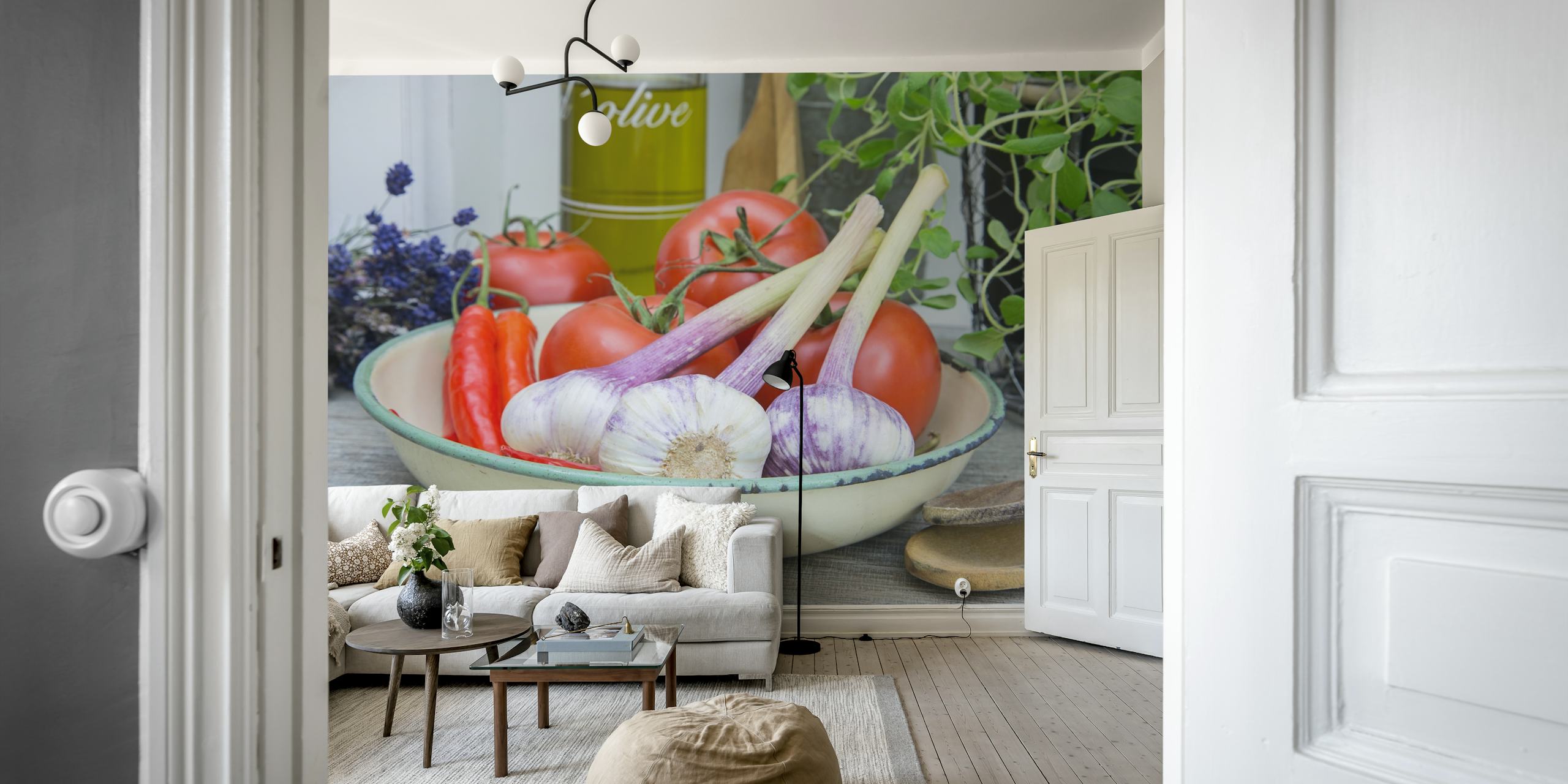 Mediterranean Cuisine Still design de papier peint