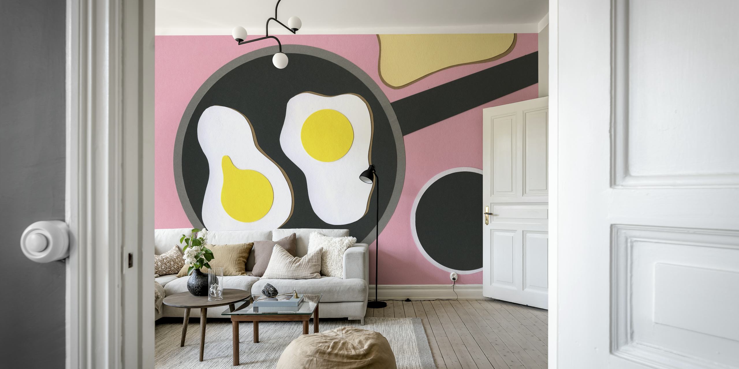 Artistieke wallpapers met gestileerde illustratie van Mr Dz Breakfast
