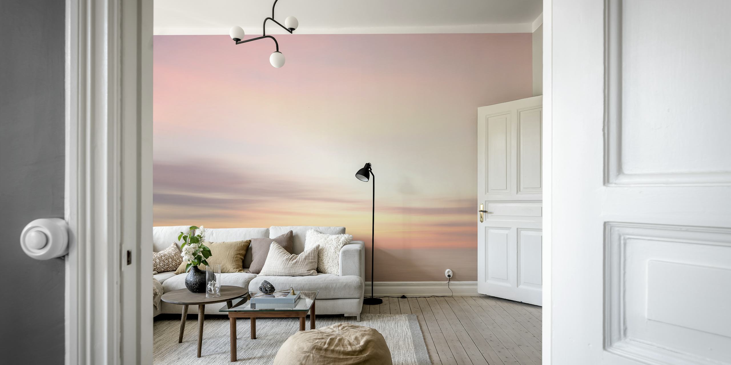 Pozadina Sunset sky and ocean u sobi