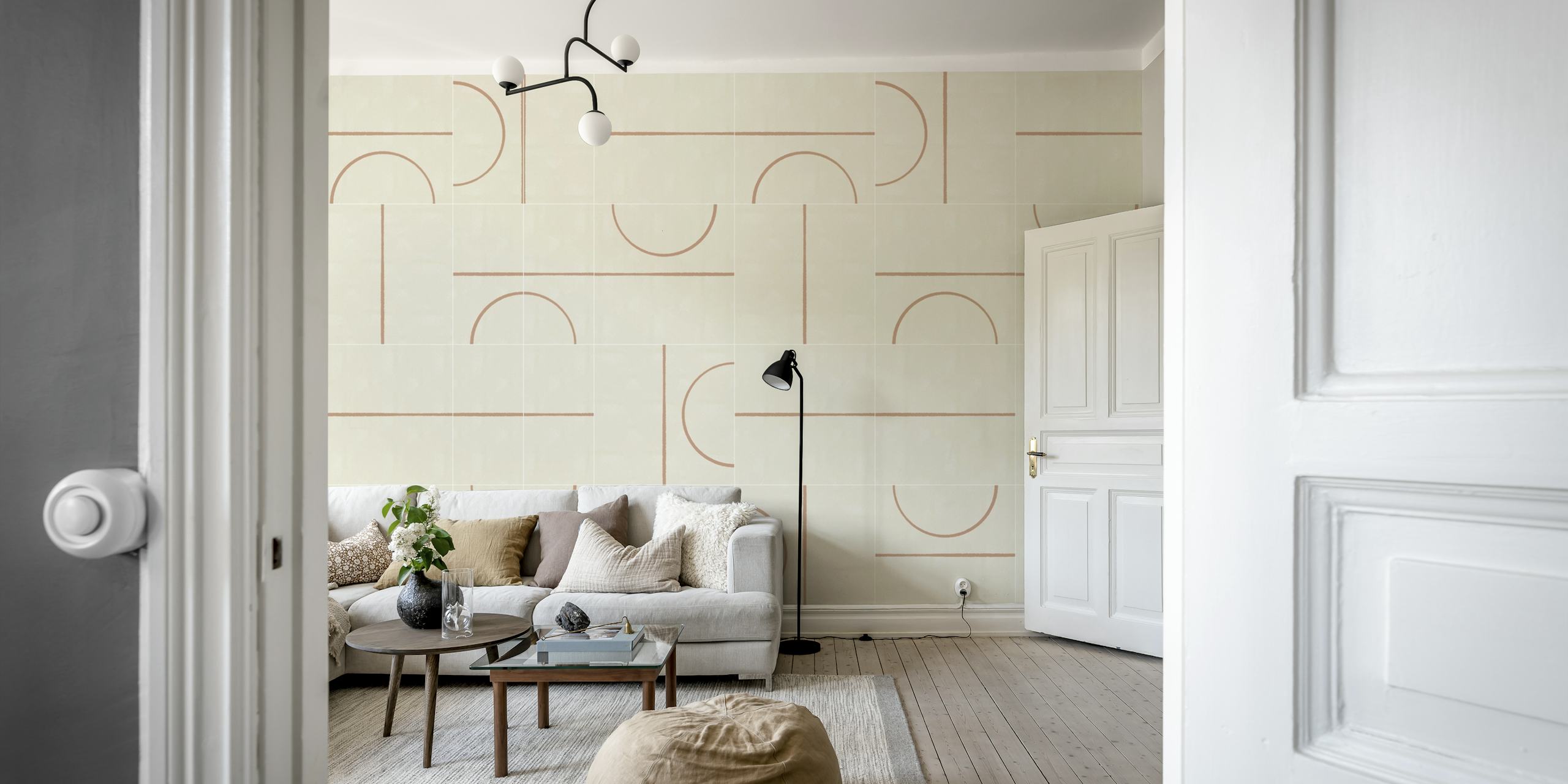 Minimal Wall Tiles One tapeta w pokoju