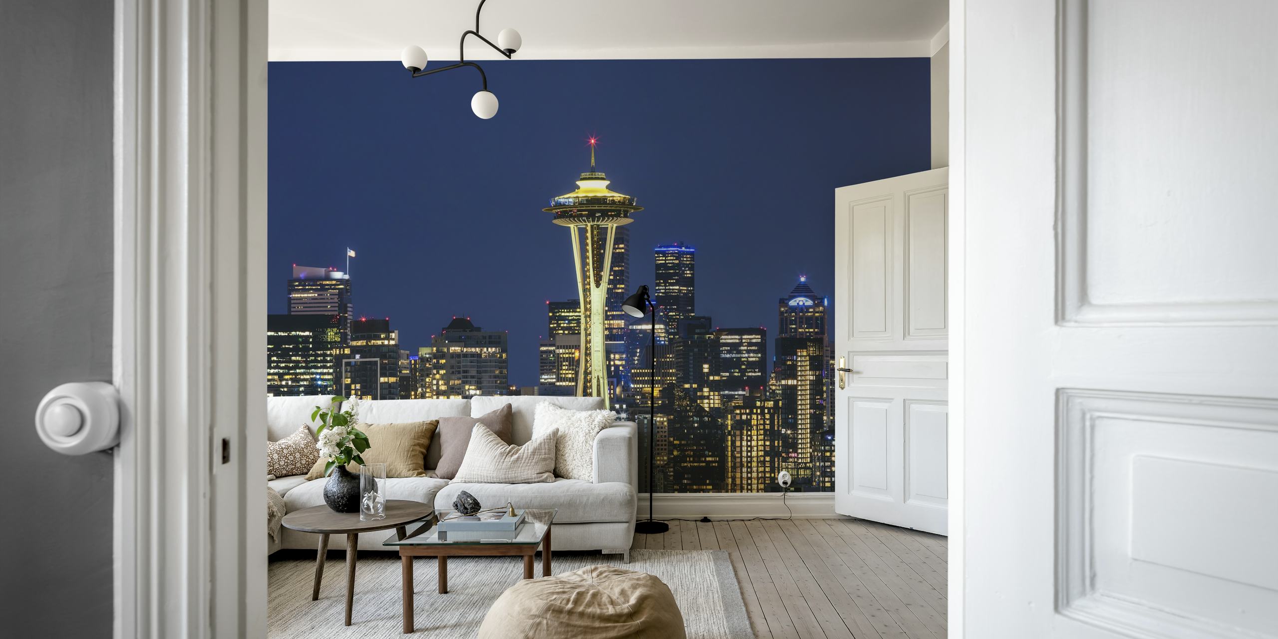 Ταπετσαρία Seattle skyline σε μοντέρνο δωμάτιο