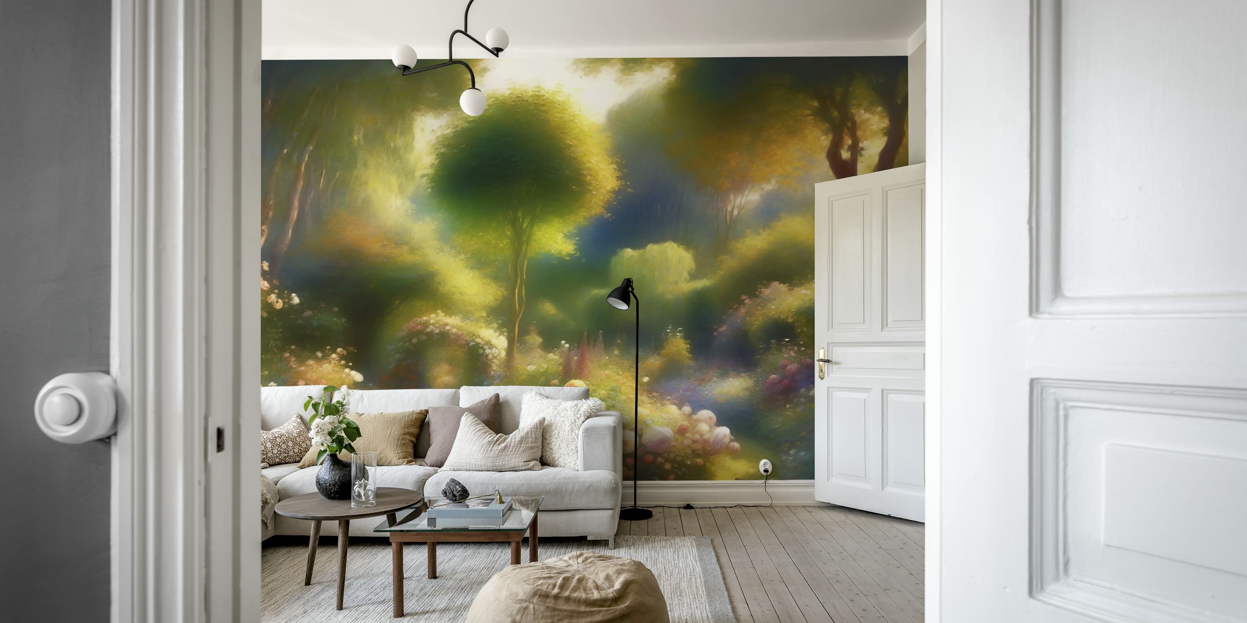 Ethereal Nature Haven tapet i et rom