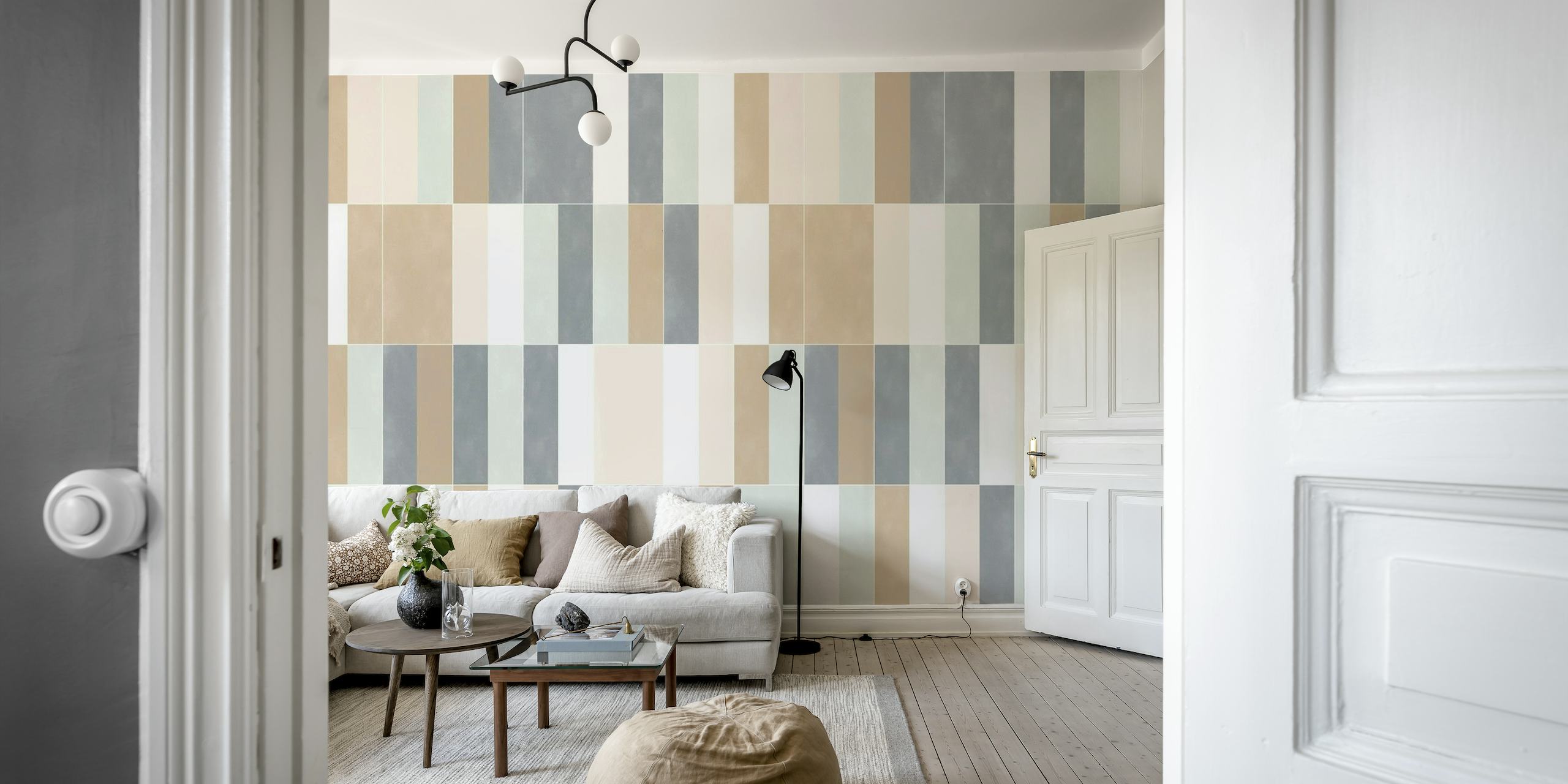 Muted Pastel Tiles Two tapet