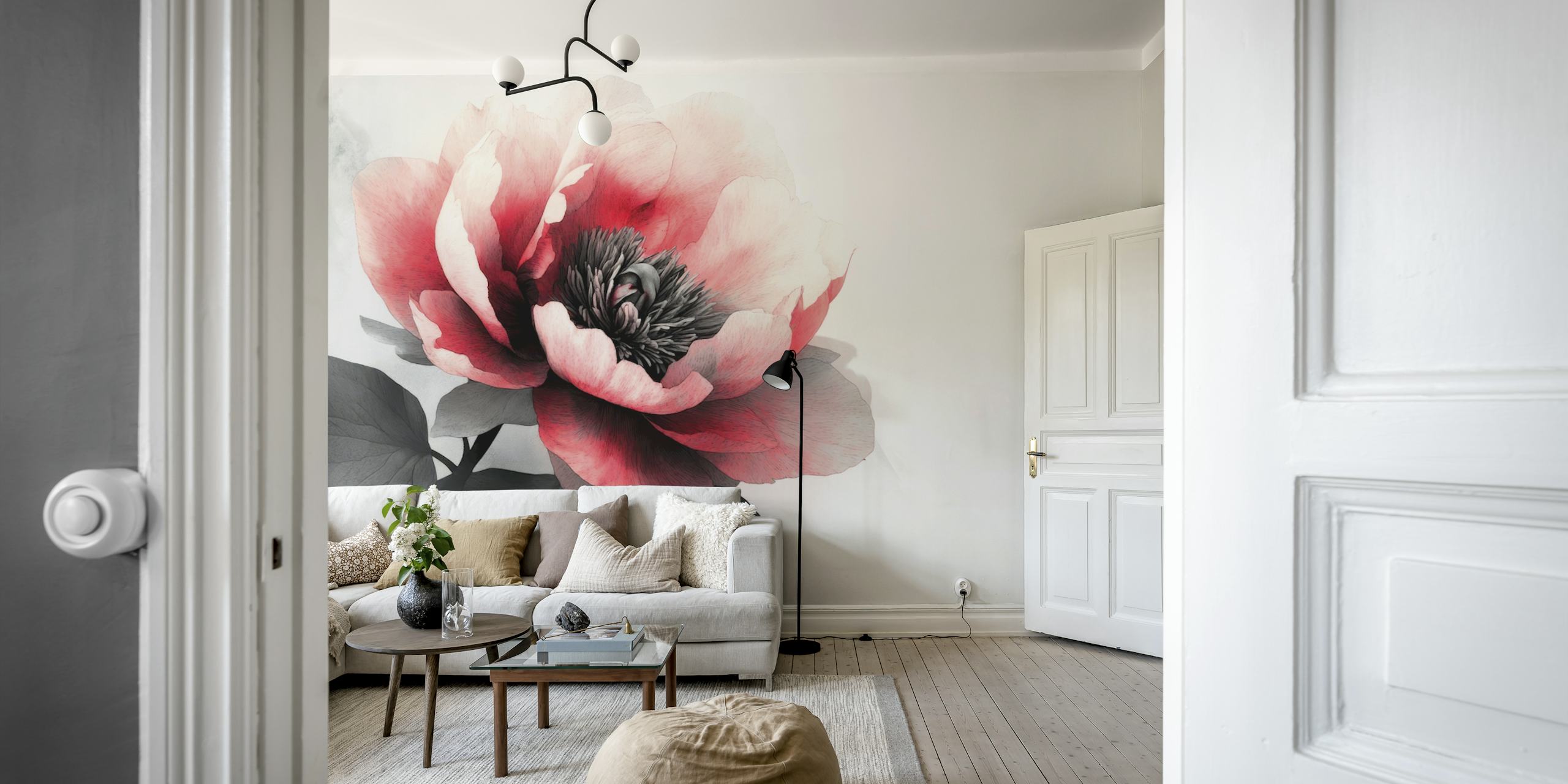 Design de papier peint Elegant Peony Enchantment