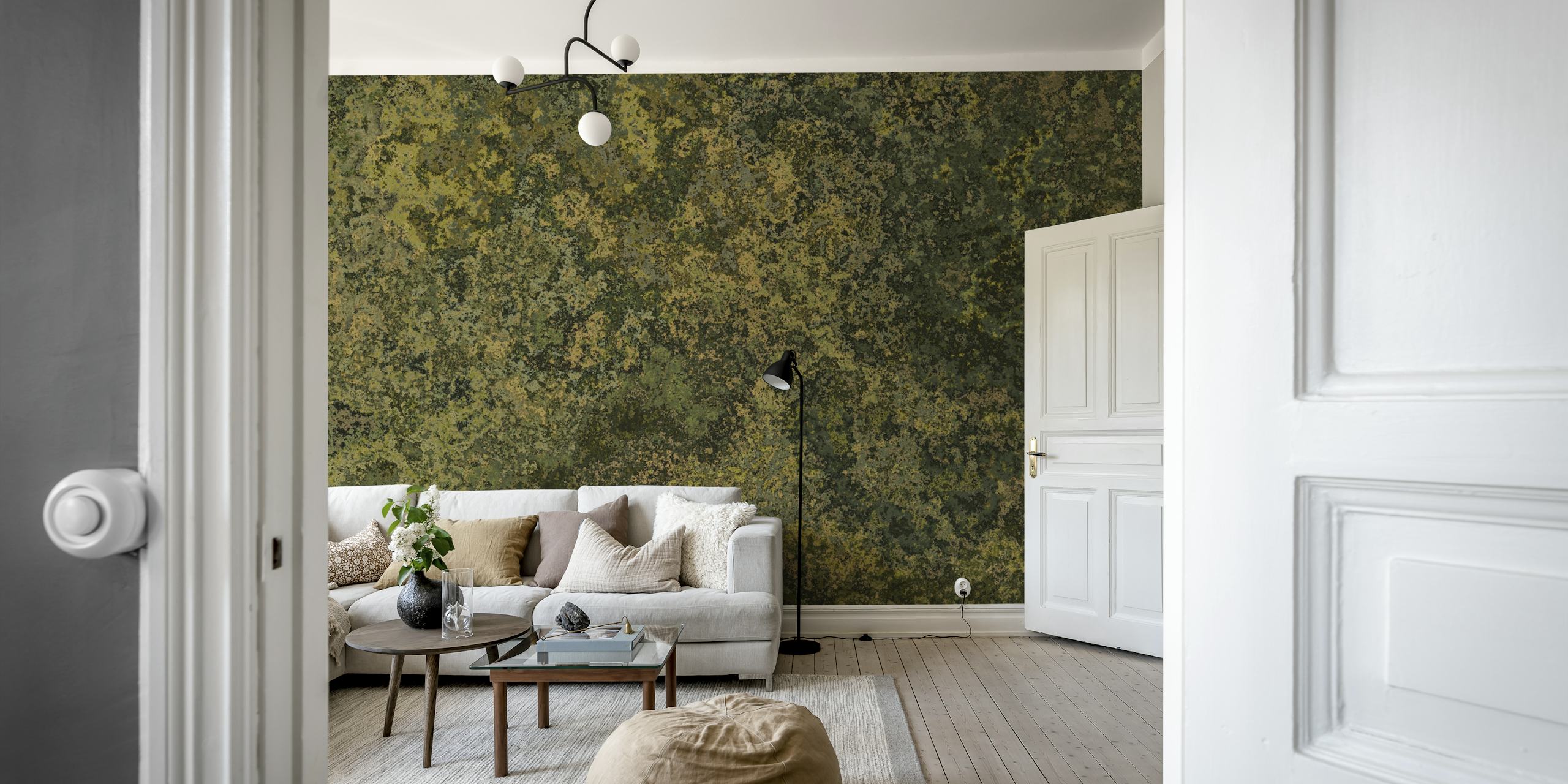 Rough And Tough Brown Green wallpaper in room