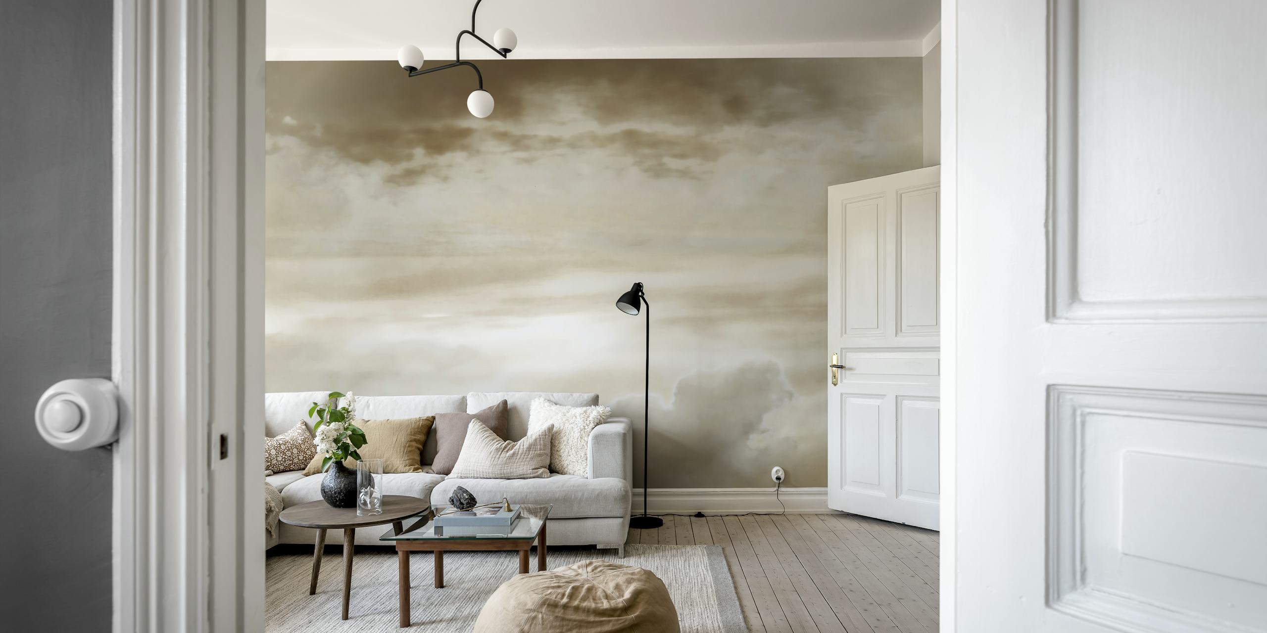 Papel pintado Abstract Cloudscape Essence en una habitación