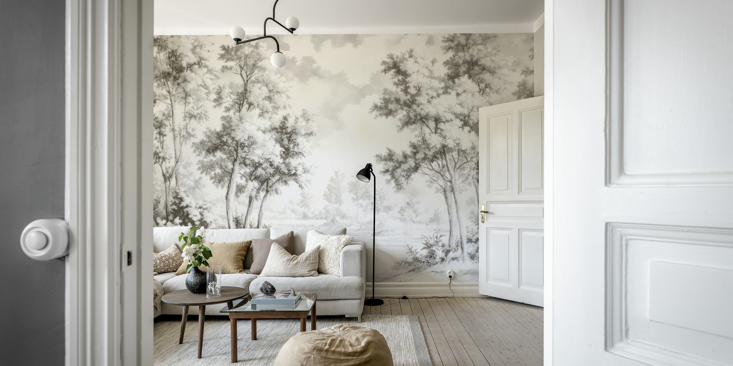 Diseño de papel tapiz Chinoiserie Vintage Garden