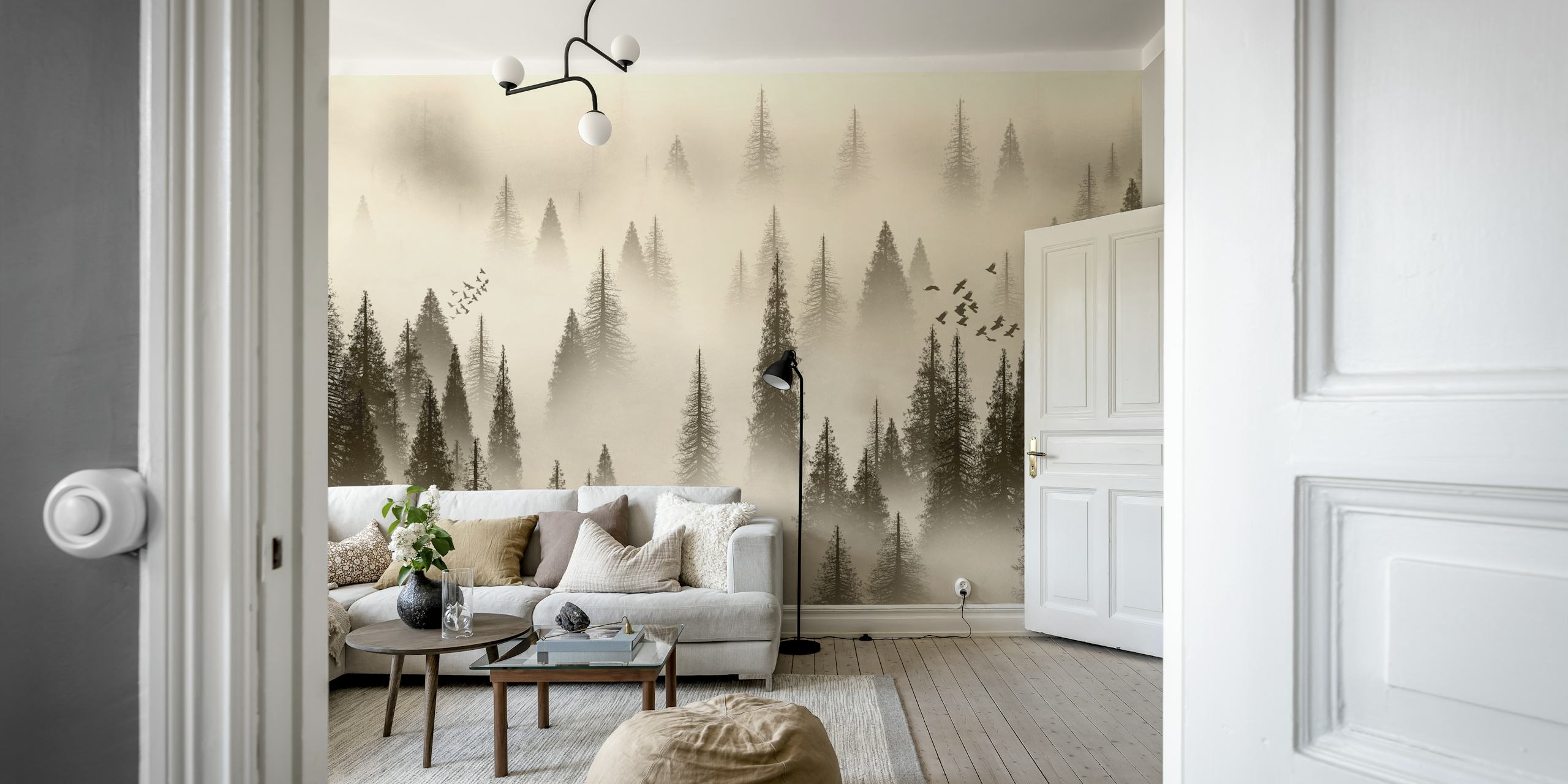 Design de papel de parede Tranquil forest